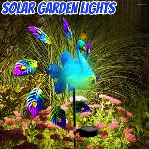 Solar Outdoor Licht Tuinverlichting LED Gazon Lamp Waterdicht Windmolen Spinners Kerstfeest Binnenplaats Decoratie