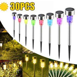 Lumières extérieures solaires lampe de jardin à énergie solaire étanche du paysage de paysage extérieur pour cour arrière jardin patio décoratif 240408