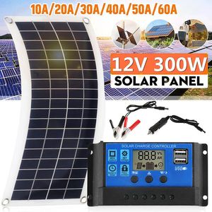 Autres appareils électroniques 1000W Panneau solaire 12V Cellule solaire 10A-60A Contrôleur Kit de plaque solaire pour téléphone RV Voiture MP3 PAD Chargeur Alimentation de batterie extérieure 230113