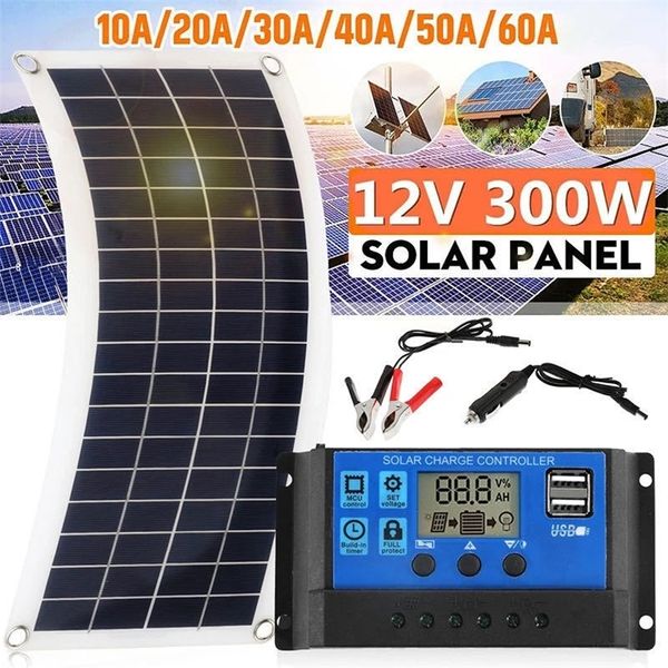 Otros productos electrónicos 1000W Panel solar 12V Célula solar 10A-60A Controlador Panel solar para teléfono RV Coche MP3 PAD Cargador Suministro de batería para exteriores 230113