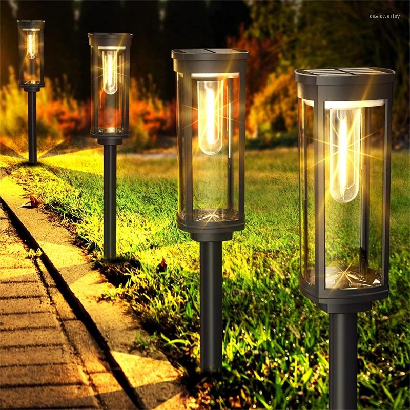 Solar Pathway Lights Outdoor Garden Landscape Light Powered Auto On/Off Long Lasting For Lawn Patio Walkway Driveway Decor