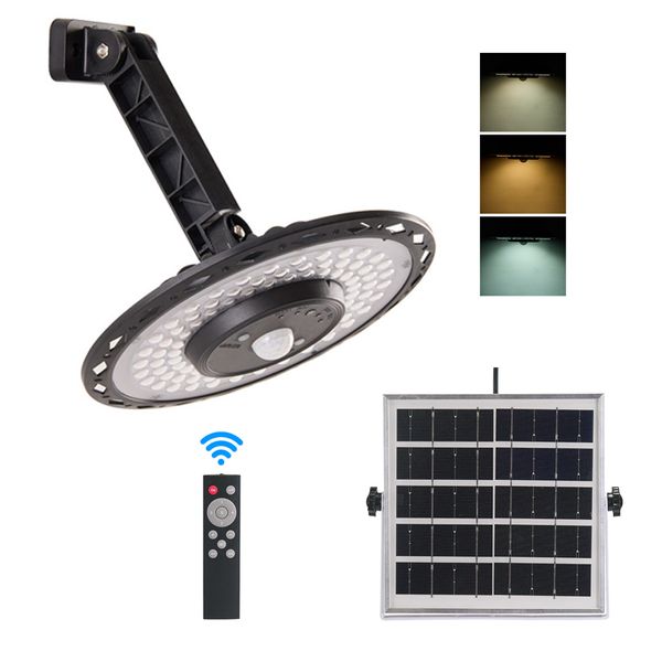 Luz de colgante solar lámpara de pared ovnfo cabezas dobles 3 colores CCT 180led IP65 IP65 Iluminación interior al aire libre