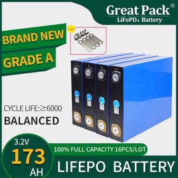 Batterie portable solaire 100%, pleine capacité, Rechargeable, 3.2V, 173ah, cellule LiFePO4, Cycle profond, nouveau Grade A, Lithium-Ion pour camping-car
