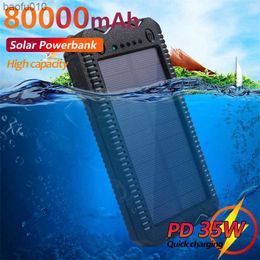 Banque d'énergie solaire 80000mAh chargeur batterie de secours étanche Powerbank pour chargeur d'urgence extérieur avec allumeur extérieur SOS LED