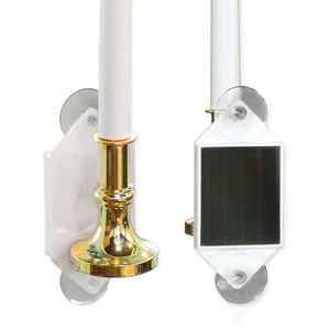 Zonne-energie LED Kaars Licht Wandlamp Waterdichte Solar Fashion Flick Candle Light Home Outdoor Garden Window Decor