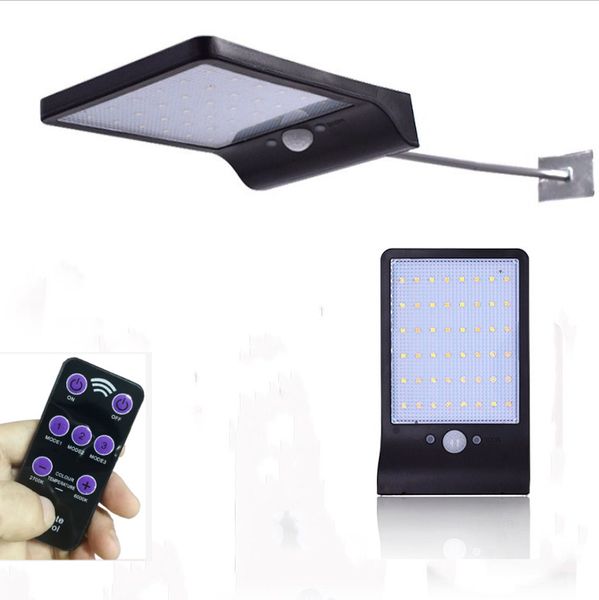 Energía solar Luz LED Control remoto 7 Color Ajustable 48led Impermeable Super brillante Jardín