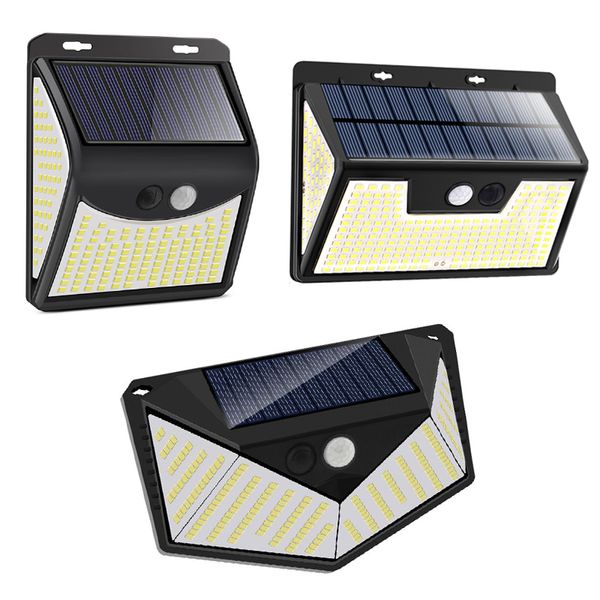 Énergie solaire LED lumière solaire mur extérieur LED lampe solaire avec capteur de mouvement PIR nuit ampoule de sécurité rue cour chemin lampe de jardin
