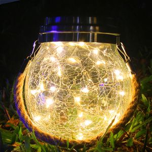 Luces de tapa de tarro de masón de energía solar 30LED luces de cadena de hadas impermeables jardín luces de Navidad decoración de boda al aire libre