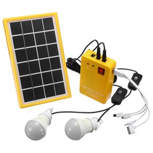 Kit de générateur de panneaux solaires, chargeur USB 5V, système domestique avec 3 ampoules LED