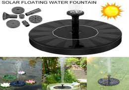 Zonne -aangedreven drijvende pomp Water Fountain Birdbath Home Pool Garden Decor AS01A1 Solar Fountain DC Borstelloze waterpomp255p9140335
