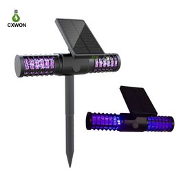 Solar Powered Mosquito Killer Lamp Insect USB Oplaadbare Bug Zapper Flying Muggen Repellent Openlucht Gazon Lamp