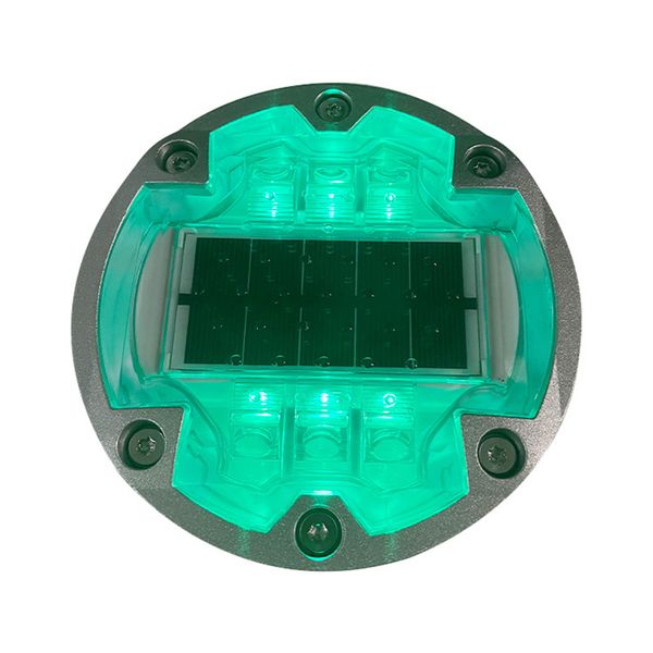 Luz de carretera LED con energía solar Luces de jardín solares Caja de aluminio IP68 Lámpara de advertencia de suelo de camino impermeable