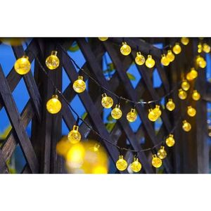 Boule de bulle lumineuse à énergie solaire, LED étanche, pour l'extérieur, jardin, cour, décoration du nouvel an, clignotant coloré, fête du printemps, guirlande lumineuse