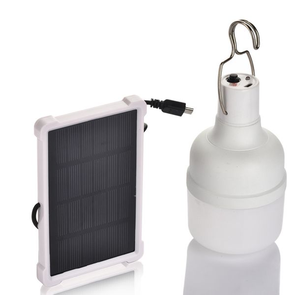 Lámpara de carga de emergencia con bombilla LED recargable con energía solar
