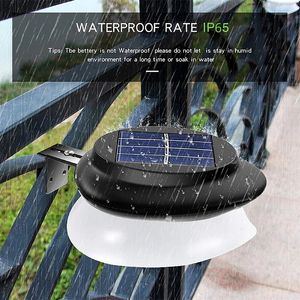 Zonne -zonnetuinverlichting Wandlicht 9 LED 100lm waterdichte draadloze gootlicht buitentuin dak hek tuin