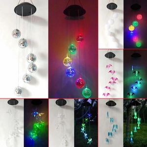 Solar Powered Wind Chimes Light Lamp Hanging LED Garden Yard Color Changing - # 01