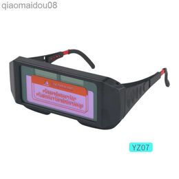 Ropa de protección solar Oscurecimiento automático Máscara de soldadura de color verdadero Casco de soldadura Gafas para ojos/Gafas de soldador Casco de protección de arco para máquina de soldar HKD230828