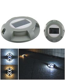 Solar Road Stud Light Aluminium 4led Outdoor Road Away Dockway Path Light Figh