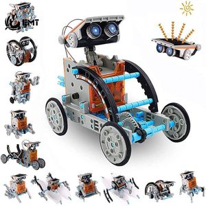 Solar Robot Kits High-Tech Wetenschap Elektrisch/RC Autospeelgoed voor jongens en meisjes Intellectueel 12 in 1 ontwikkeling DIY Educatief pakket voor kinderen