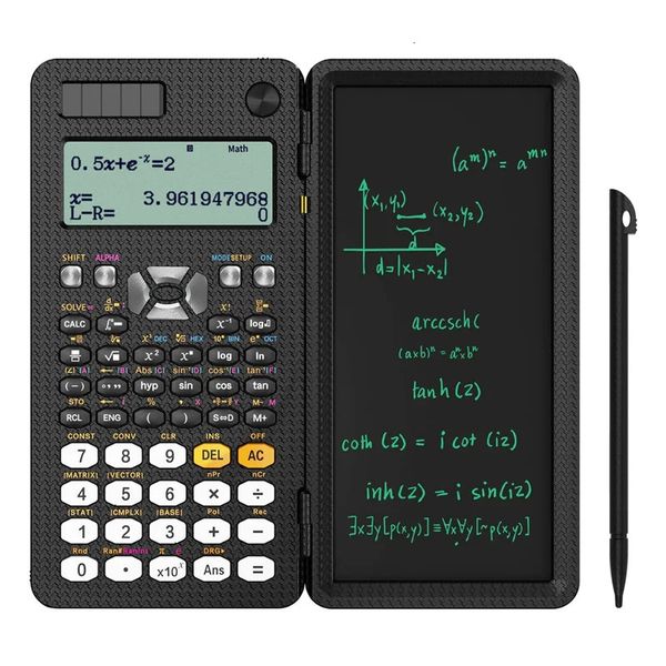 Calculadora científica solar con bloc de notas LCD profesional portátil plegable 417 funciones para estudiantes actualizado 991es 240227