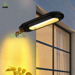Lampes murales Solar Security Outdoor 18leds Clôture Lumière Étanche Gouttière Lumières pour Eavettes Jardin Pathway