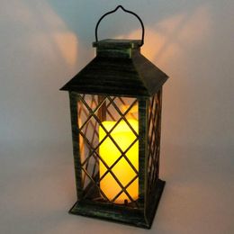 Solar Storm Lantern Lights Outdoor IP55 Waterdichte Tuin Licht Flicking Torches Lamp voor binnenplaats Balkon Decoraties