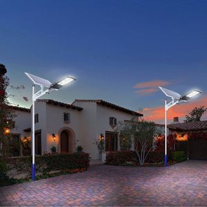 Solar Street Lamps 200W Solars Flood Light Outdoor Motion Sensor schemering om Solarlights met afstandsbediening IP66 Waterdicht voor parkeerplaatsstadions Usastar