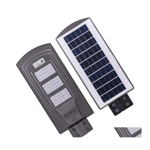 Farola solar 20W 40W 60W Led exterior impermeable Ip65 Pir Sensor Smart Garden Pathway Lámpara Drop Delivery Lights Iluminación Re Able Dhd2Z