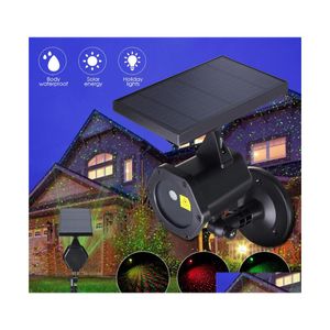 Solar Street Light Christmas Lampe Lampe extérieure imperméable Projecteur Laser Projecteur pour Garden Yard Décoration de paysage Drop Otrbk