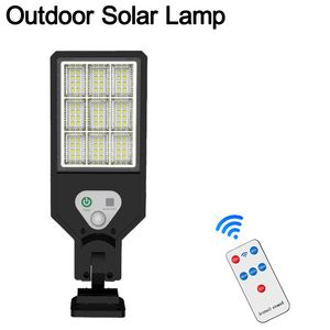 Farola Solar COB LED lámpara de pared PIR Sensor de movimiento impermeable luces de jardín al aire libre Control remoto crestech168