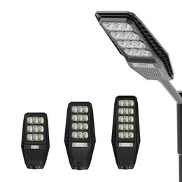 Lampadaire Solaire, Crépuscule à l'Aube Lumières Solaires Extérieures Détecteur de Mouvement Étanche IP65 6500K Projecteurs de Sécurité pour Cour, Garage, Jardin Crestech