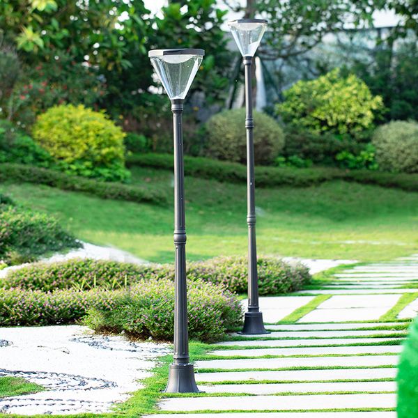 Solar Street Light Home Outdoor IP65 imperméable lampe de jardin 6000mAh Batterie Polte LED Villa Super Bright Lawn Lights