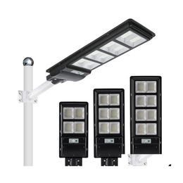 Lampadaire solaire LED lampe capteur Pir 80W 120W 160W étanche IP65 mur extérieur jardin paysage sécurité livraison directe lumières Lig Dhfgd