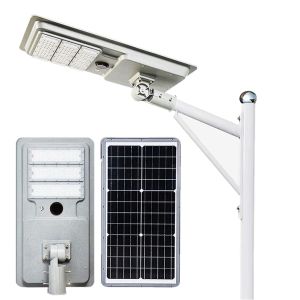 Solar Street Led LED Outdoor Street Lamp Integrated 50W 80W 100W Human Motion Sensor Inductie Community verlichting Module Parkeerplaats Lichten Desk tot Dawn All In One