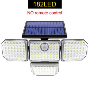 Réverbère solaire extérieur 182/112 LED IP65 lampe solaire intérieure étanche avec tête réglable grand Angle d'éclairage