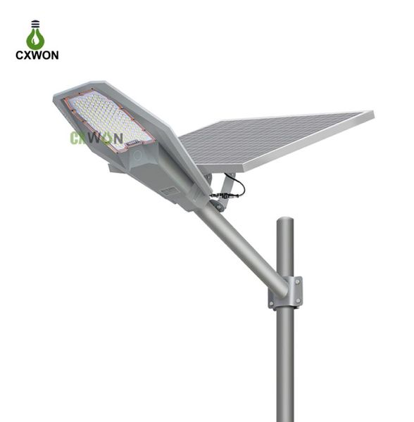 Système d'éclairage de rue solaire100W 200W 300W 400W LAMPS MURD LED Aluminium Aluminium Lampe d'éclairage extérieur durable avec télécommande et P5262113