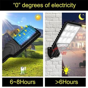 Farolas solares para exteriores, lámpara Solar con modo de luz LED, iluminación de seguridad con Sensor de movimiento impermeable para jardín, Patio, camino