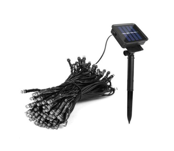 Guirlande solaire 12m fée 100 LED bande lampes solaires pelouse jardin vacances de mariage fête de noël décoration lampe solaire6473042