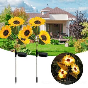 Tournesols solaires extérieur jardin pelouse lumière étanche lampe fleurs voie pour Patio cour mariage vacances décoration