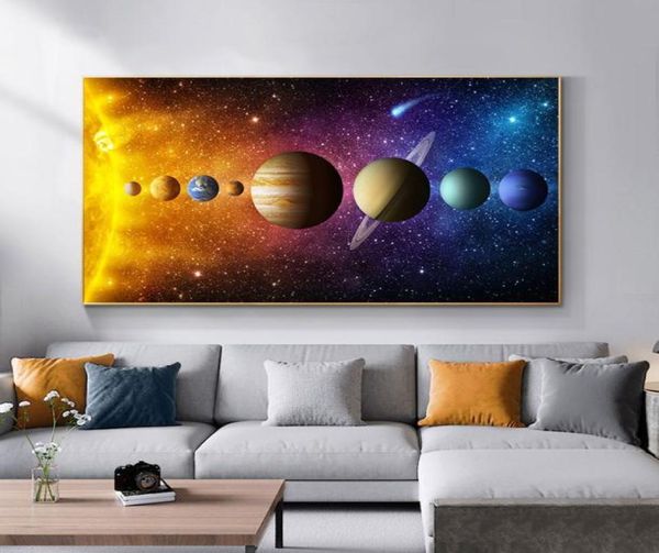 Imágenes del sistema Solar, carteles e impresiones del universo espacial de la nebulosa, pintura en lienzo de ciencia, arte de pared para decoración para sala de estar, Cuadros6538304