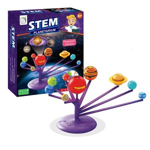 Zonnestelsel Projector Kinderen Speelgoed STEM Technologie Gadget DIY Schilderen Planeten Model Wetenschap Speelgoed Educatief Speelgoed Voor Kinderen 240112