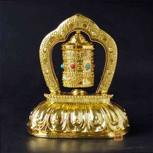 Rueda de oración Solar del Tíbet, decoraciones tibetanas, escrituras de oración budista, adornos decorativos para coche 210727