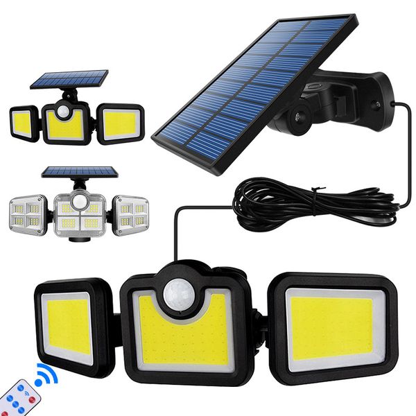 Applique solaire têtes réglables lumière solaire IP65 étanche capteur de mouvement lumières éclairage grand Angle pour Garage jardin