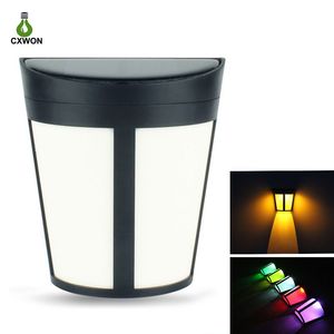 Solar Decoratieve wandlampen Multicolor 6leds Outdoor Garden Lamp Path Yard Landschap Verlichting Cool White Warm RGB veranderlijk