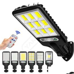 Lumière murale solaire Lumières extérieures époux du capteur LED LED avec télécommande 3 mode étanche d'éclairage de sécurité de mouvement Super Brigh DH06S