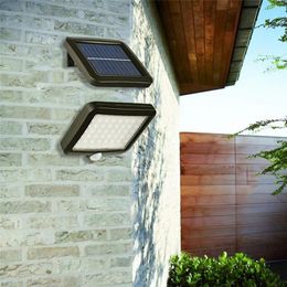 Lampe murale solaire PIR Motion Sensor Lights 56 LED Security Emergency Street Garden Light pour intérieur ou extérieur
