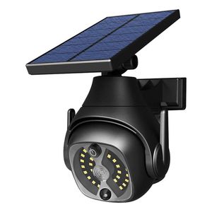  Cámara de monitoreo de simulación de luz de pared solar 3 modos impermeables IP65 Sensor de movimiento de 30 vados luz de jardín