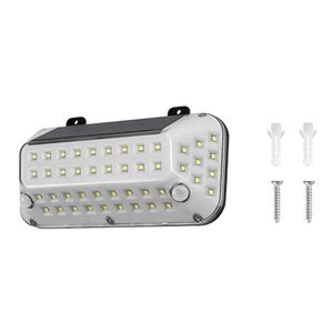 Colectores de luces solares 54LED, cabezales de sensor duales transparentes, IP65, impermeables, para decoración de lámparas de jardín, iluminación exterior