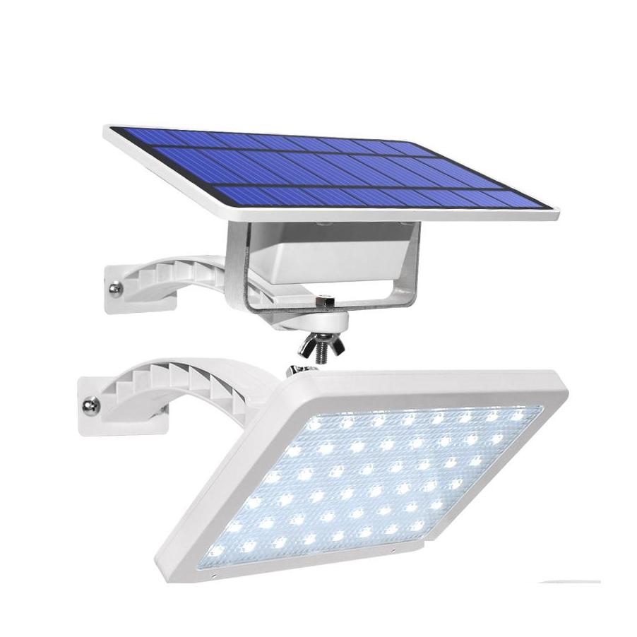 ソーラーウォールライト800LMランプ48 LED屋外ガーデンヤード用ライト協力可能な90度の角度ドロップを備えたセキュリティ照明LED DH1FG