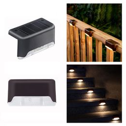 Solar Wall Lights Led Dek Trap Stap Hek Pad Lamp Outdoor IP44 Waterdicht Wandlicht voor Balkon Pathway Fences Garden Walkway Crestech